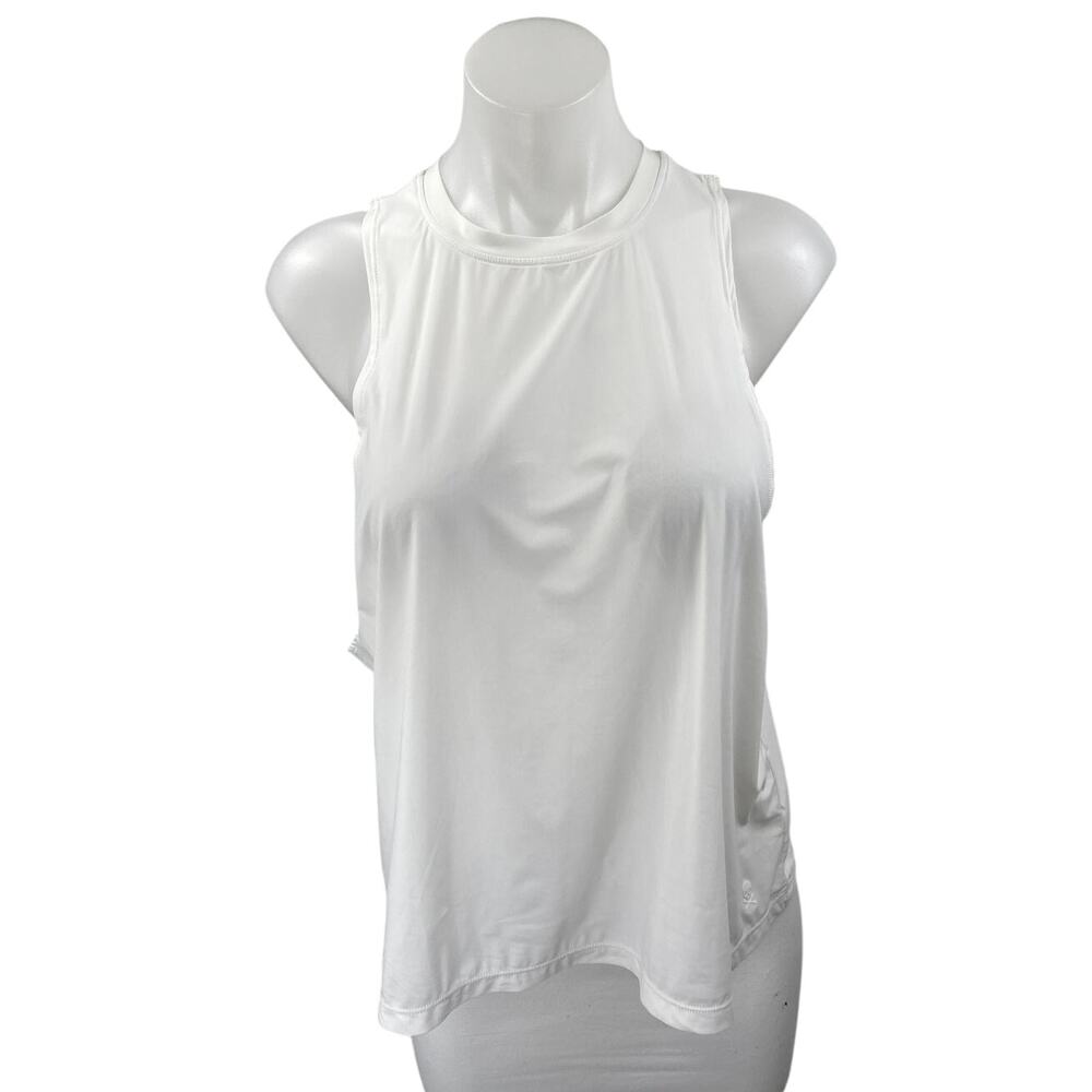 Soulcycle Women's White Sleeveless Activewear Training Muscle Tee Tank Top Sz M